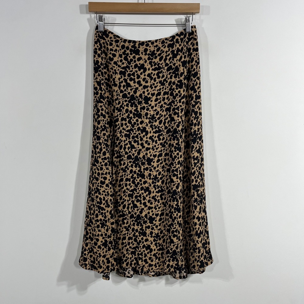Reformation Fairy Grunge Preppy Animal Print Midi Skirt Size 6P Event Flowy Boho